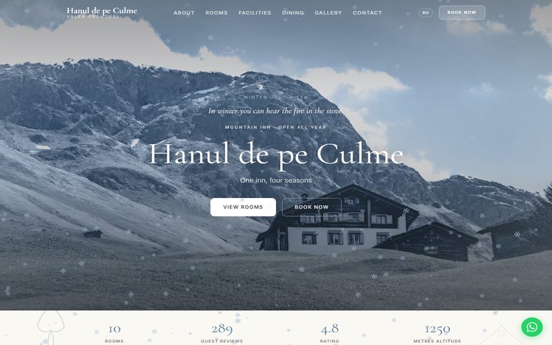 Exemplu de site: han de munte, stilul Seasonal